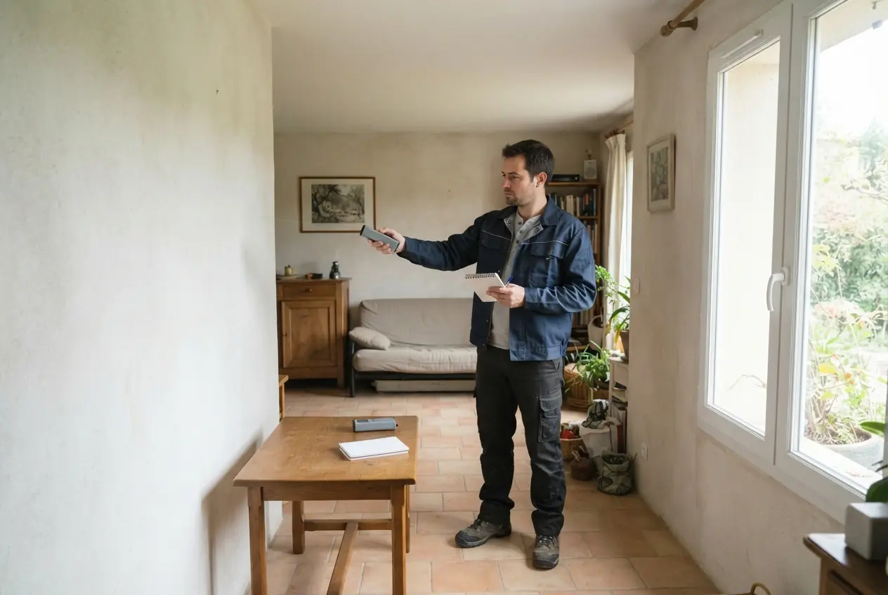 Visite technique de bilan thermique dans une maison à Plan-d'Orgon
